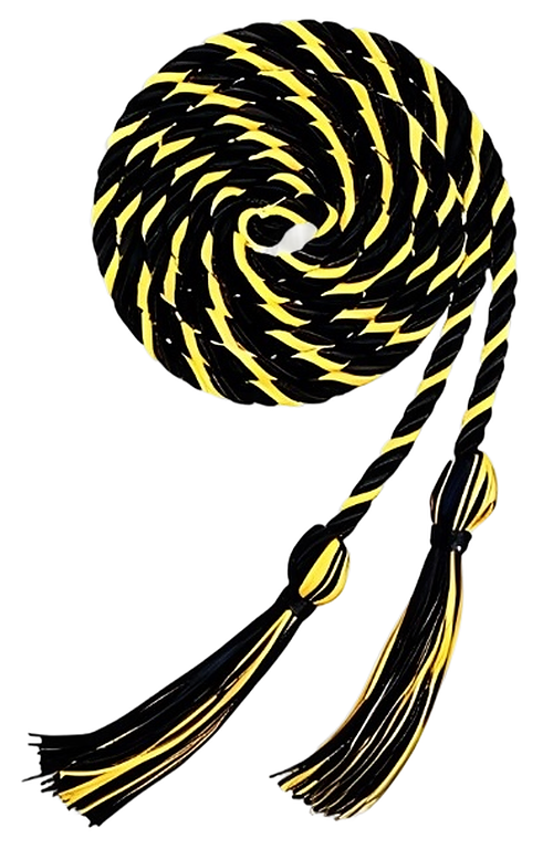 67 Inches Gold Graduation Cords for 2025 Ceremonies Braided Style Honor Tassel Rope
