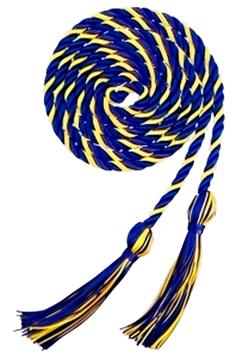 67 Inches Gold Graduation Cords for 2025 Ceremonies Braided Style Honor Tassel Rope