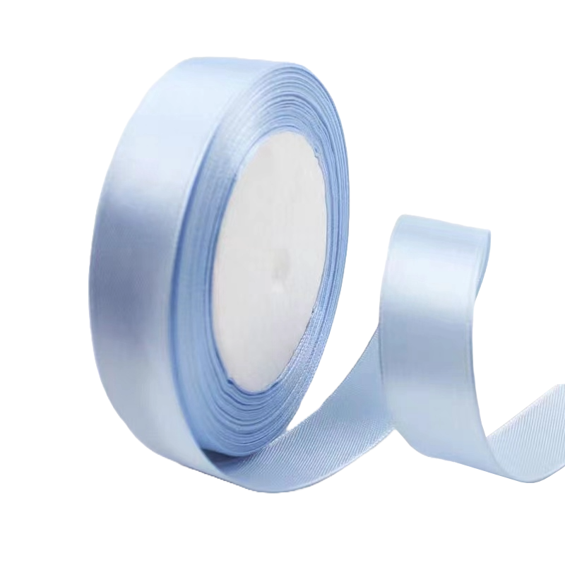 Duck Egg Blue 3/4" Wide Single Face Satin Ribbon, 25 Yards Length