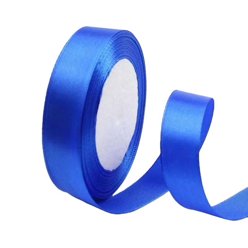 Sapphire 3/4" Wide Single Face Satin Ribbon, 25 Yards Length