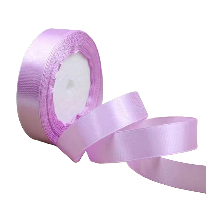 Purple Pink 3/4" Wide Single Face Satin Ribbon, 25 Yards Length