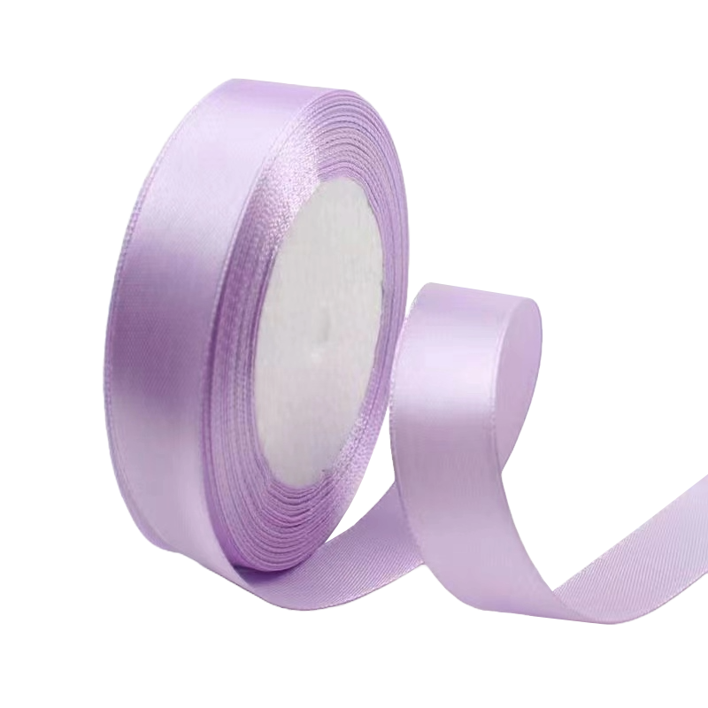 Violet 3/4" Wide Single Face Satin Ribbon, 25 Yards Length