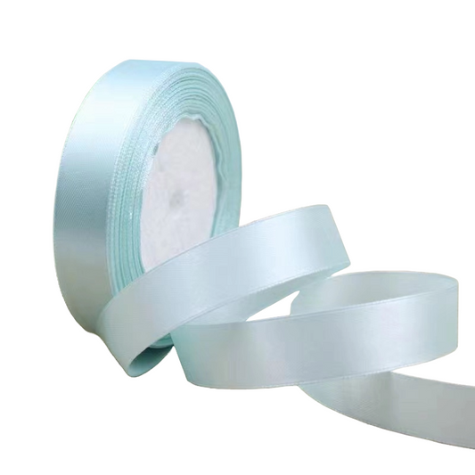 Light Tiffany Blue 3/4" Wide Single Face Satin Ribbon, 25 Yards Length