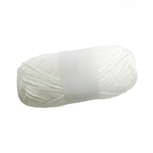 Off White 100% Cotton 9ply Yarn #3 Light Worsted Weight for Arts & Crafts, Knitting, Crochet (220 Yard Skein)