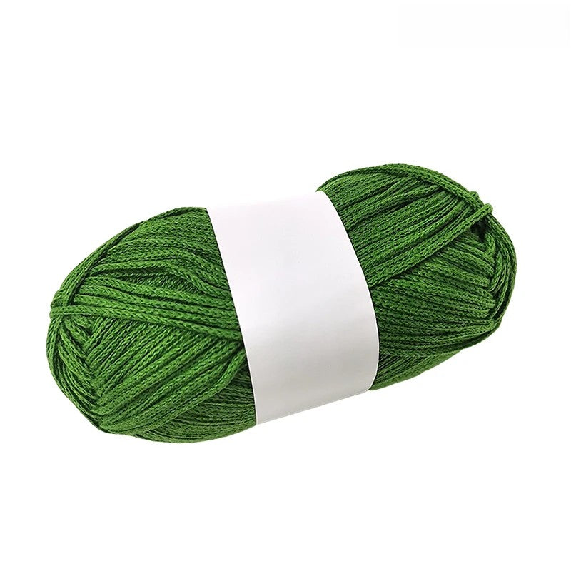 Grass Green 100% Cotton Yarn #5 Chunky Weight for Arts & Crafts, Knitting, Crochet (110 Yard Skein)