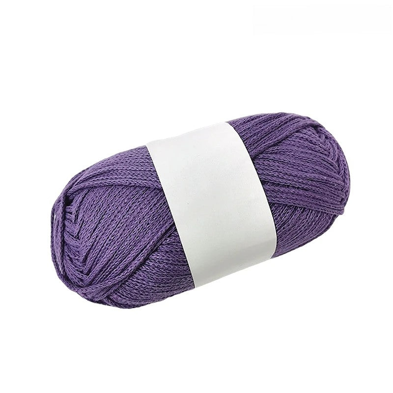 Purple 100% Cotton Yarn #5 Chunky Weight for Arts & Crafts, Knitting, Crochet (110 Yard Skein)